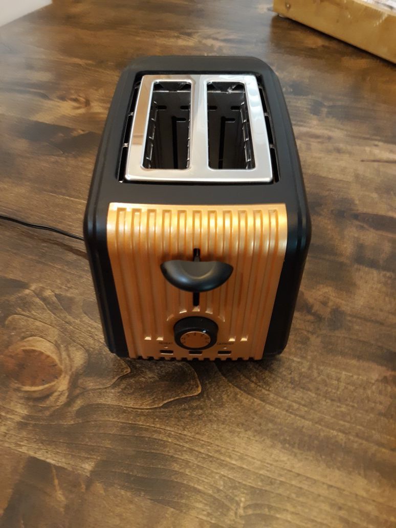 Eco + Chef toaster 2 slice black and copper, like new