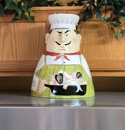 Chefs style ceramic cookie jar and decor