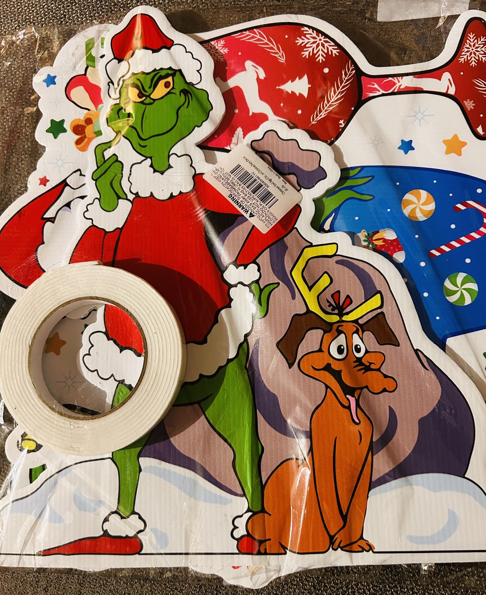 3PCS Light Up Grinch Christmas Decorations