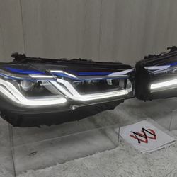 BMW 5 Series G38/G30, blue-browed headlights