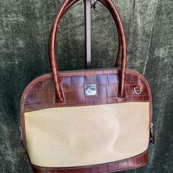 Dooney & Bourke Faux Alligator Purse Satchel Handbag