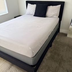 Full Bed Frame, Mattress, And Boxspring