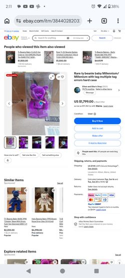 Original millennium retired Bennie baby