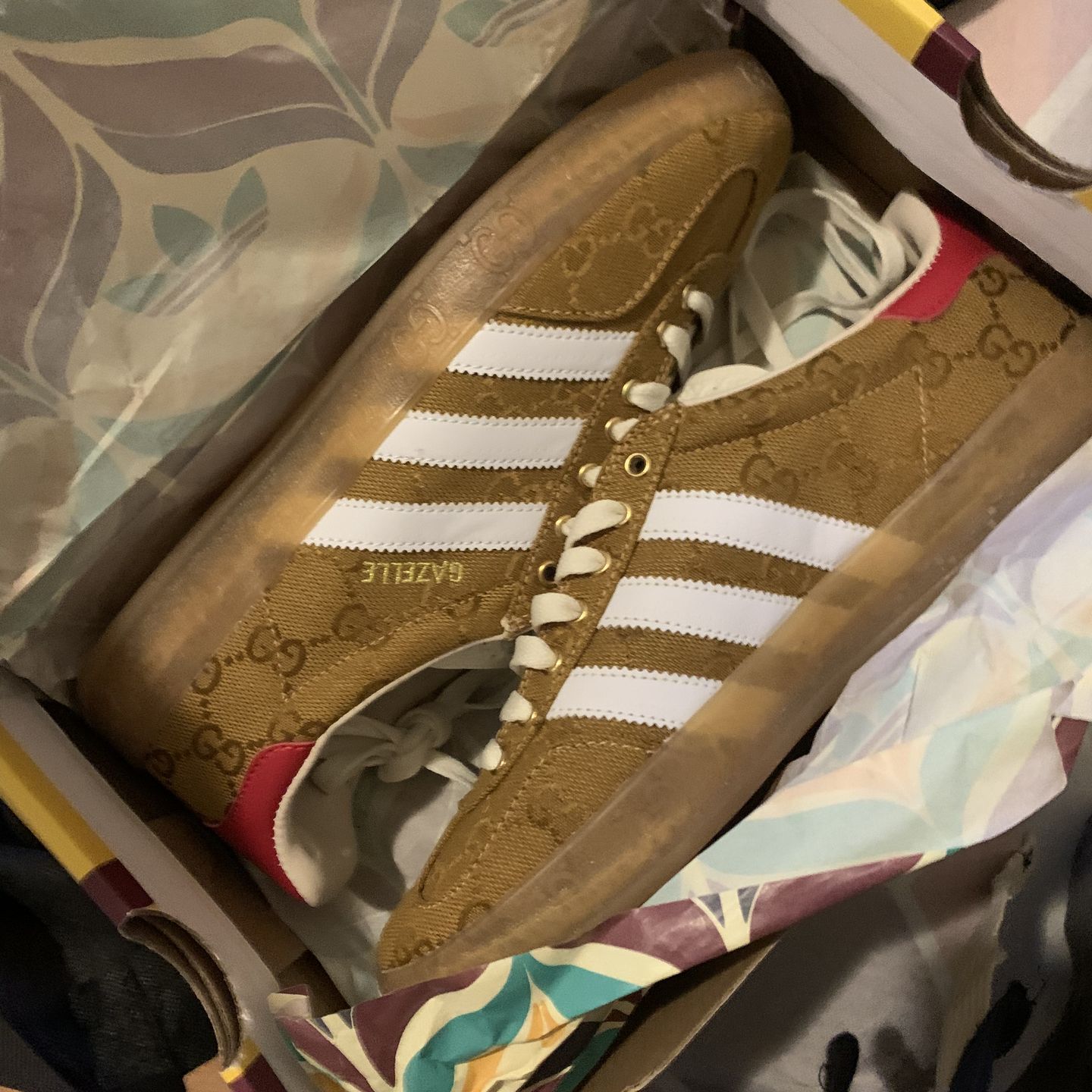 2022 Gucci x adidas Gazelle 'GG Monogram