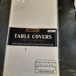 Table Covers White Plastic