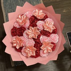 Cutie Pink And Red Bouquet With Plumerias