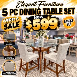 5 PC DINING TABLE