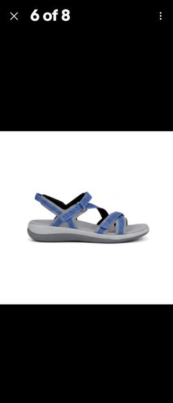 Orthofeet Women Orthopedic Lake Blue Adjustable Water Friendly Sandal