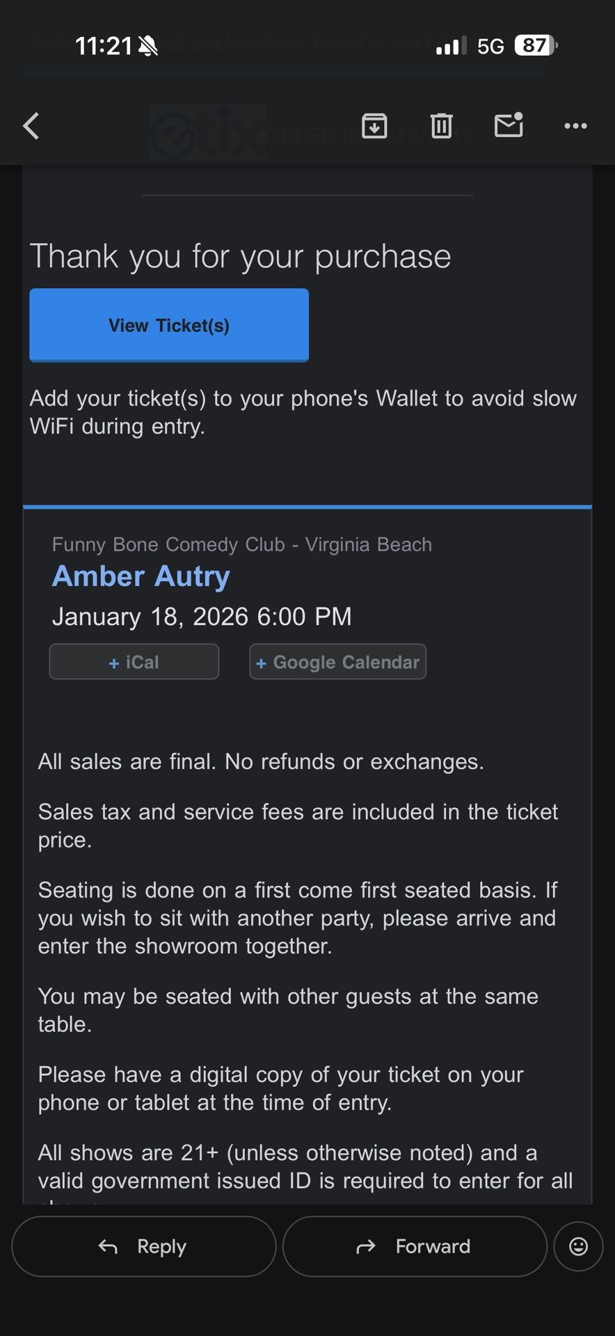 2 VIP Tickets - Amber Autry