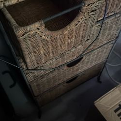 Wicker cabinet/drawers (small)