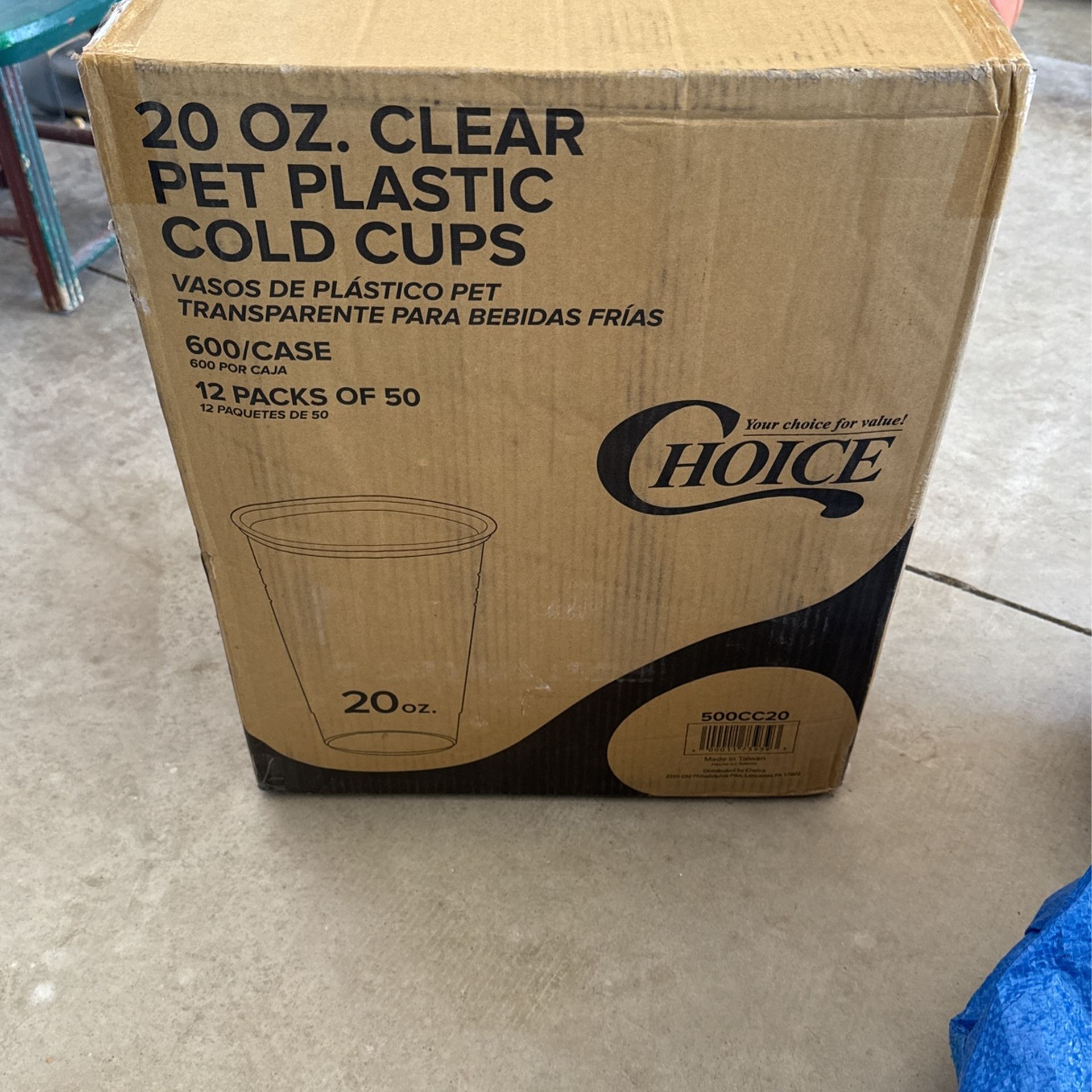 20 Oz Clear Pet Plastic Cold Cups