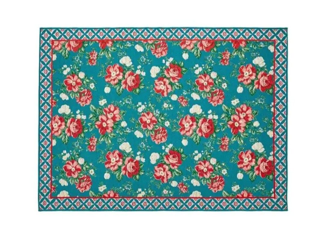 NEW in Plastic The Pioneer Woman
5' x 7' Teal Outdoor Rug