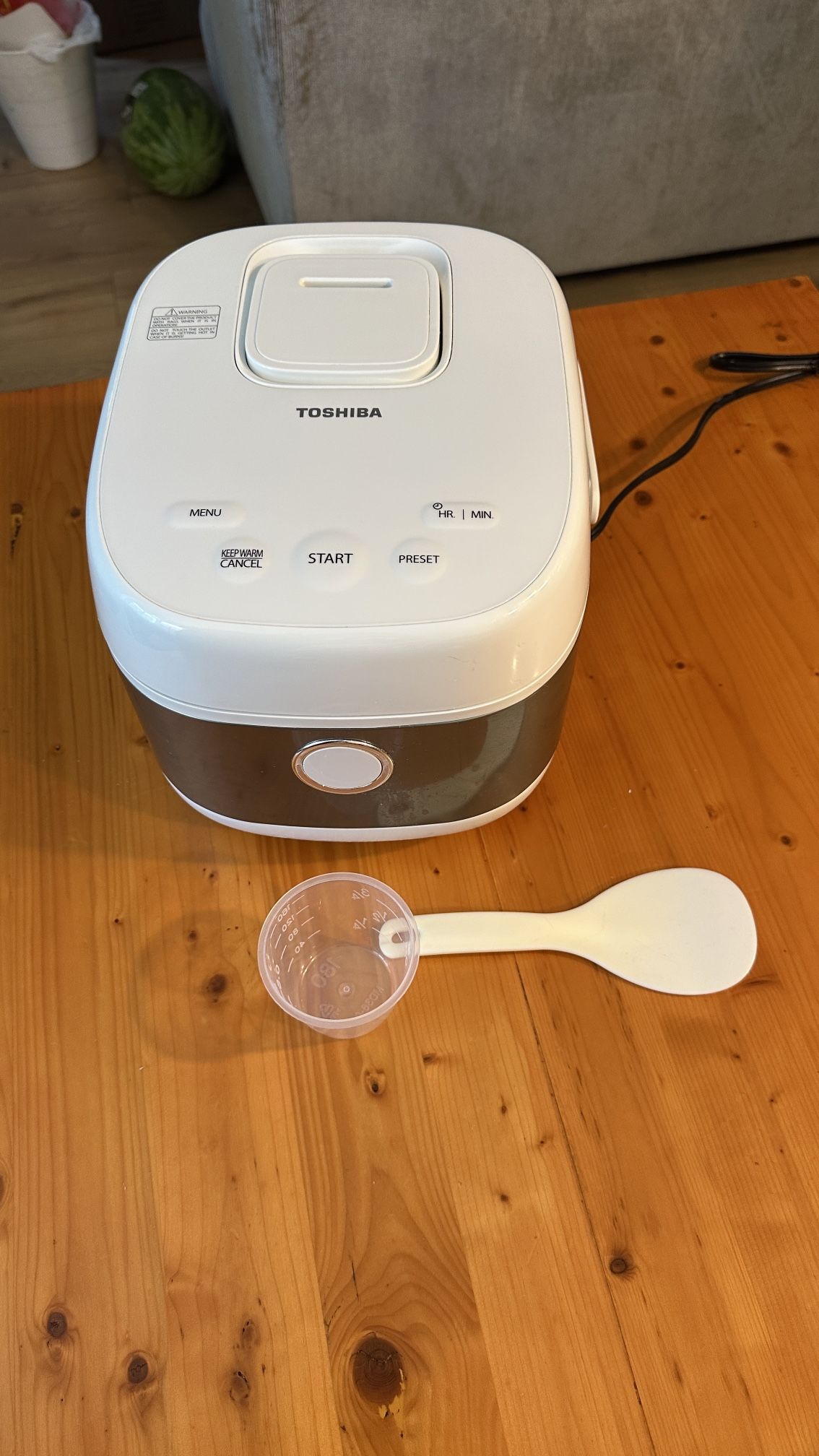 TOSHIBA Induction Heating Rice Cooker - Low Carb, Low Sugar, Digital Steamer, 5.5 Cups (Uncooked), 8 Cooking Functions, 24H Timer & Auto Keep Warm, Si