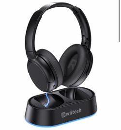 Swiitech Wireless Headphones for TV Watching with Charging Dock