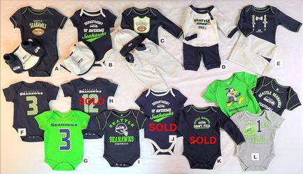Seattle Seahawks BOY CLOTHES Baby Toddler Newborn-18 Mo