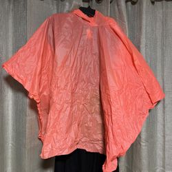One-Size-Fits-All Blue Polyester Waterproof Rain Poncho
