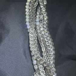 Iced Out Sterling Silver Chain - Long 32inch