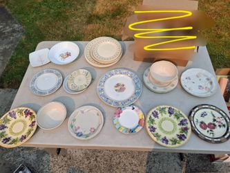 Lot of dishes. Some collectible and antique
