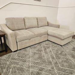 Reversible Chaise Pull out Sleeper Sectional - FREE DELIVERY