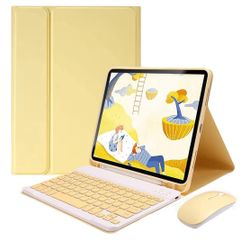 Keyboard Case with Mouse for iPad Pro11 2022/2021 Detachable Wireless Keyboard Pencil Holder Slim Smart Cover for iPad Pro 11 inch 4rd Gen/3rd Gen,Yel