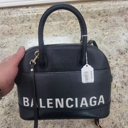 Balenciaga Logo Ville Bag