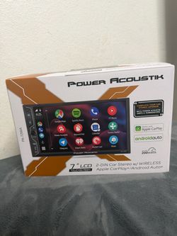 Power Akoustik PA-72WA 2-DIN Car stereo w/Wireless apple carplay and android auto