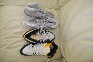 Two Pairs Nike Air Jordan 1 High Sneakers