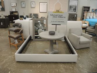 Mitchell Gold + Bob Williams Horizon King Bed w/ Extensions - Ivory | Headboard