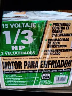 Swamp Cooler Motor 1/3 Hp 2 Speed /1/2, 3/4