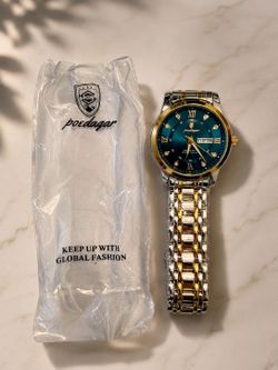 Poedagar Men’s Luxury Watch – Blue Dial – Stainless Steel