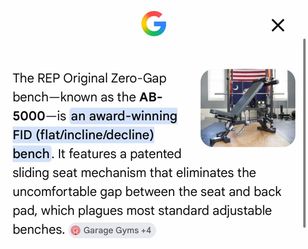 Rep Bench Zero Gap