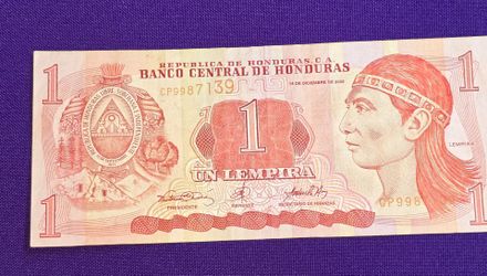 Honduras 1 Lempira Banknote World Paper Money Currency Bill Note