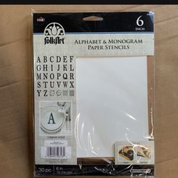 Alphabet Monogram Paper Stencils