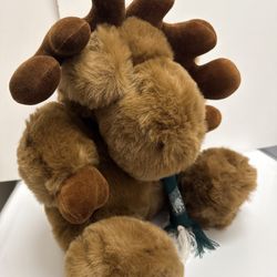Vintage Bullock's Northern Exposure at Macy's 16" Moose Plush with Scarf 1990
