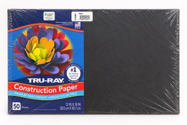 Tru-Ray Black Construction Paper 50 Sheets