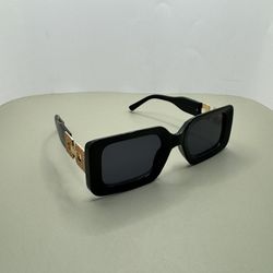 Wide Steeze Designer Sunglasses - Black/Rosegold