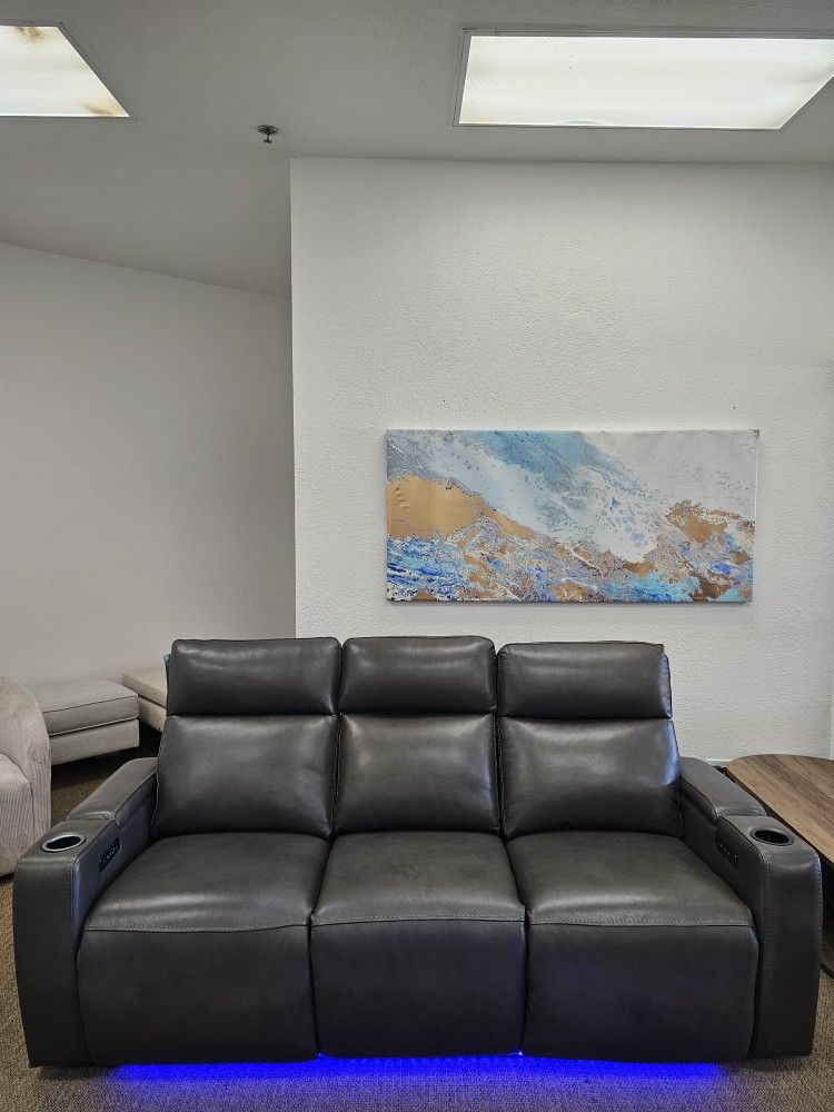 Leather Sofa Greymel 