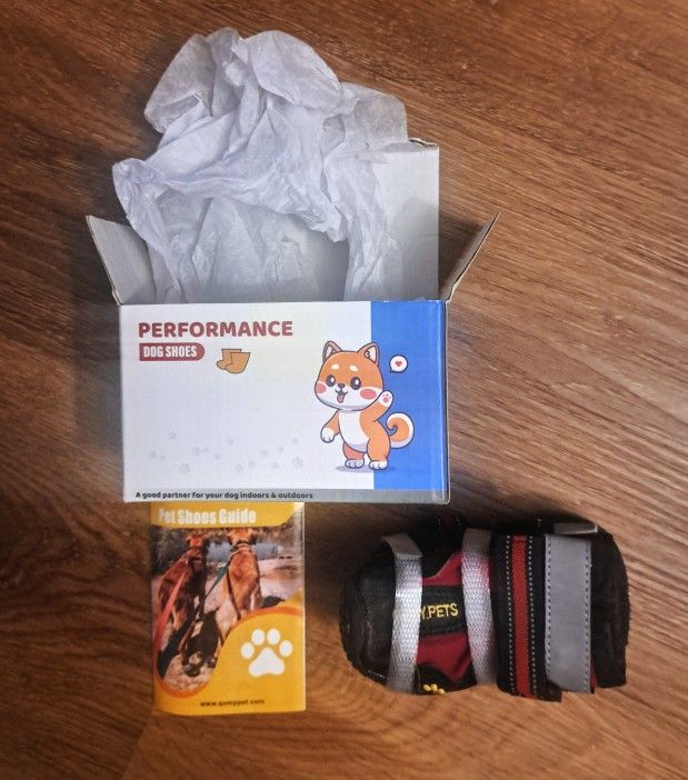 NIB" (QUMY Dog Shoes for Small Dogs, Dog Boots & Paw Protectors Size 1 Black