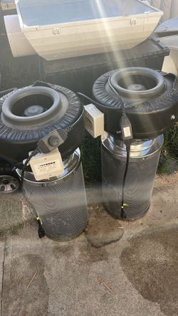 6" Inch Inline Fan & Air Carbon Filter Scrubber Virgin Charcoal Odor Filters