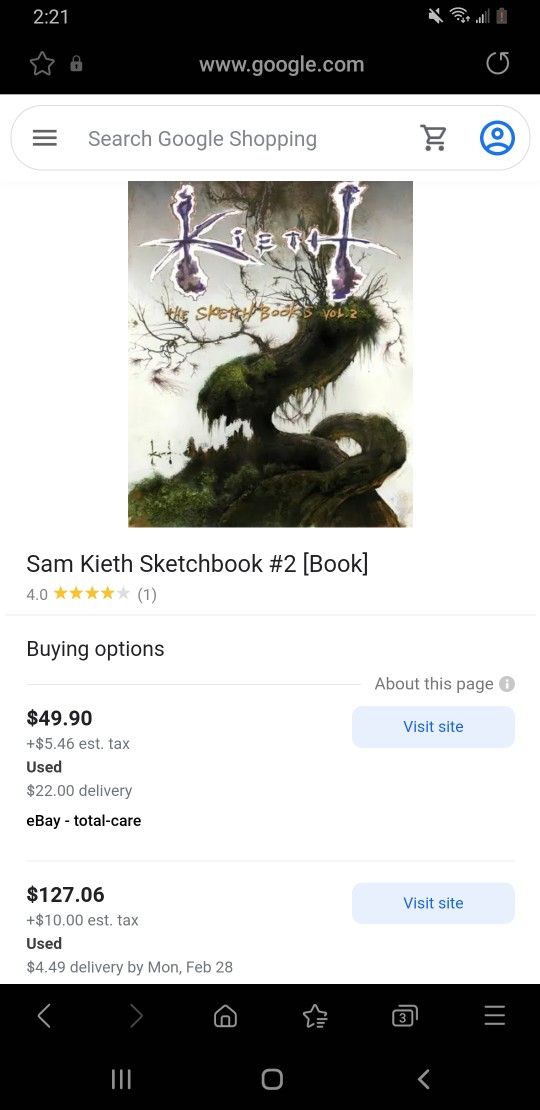 Sam Kieth sketch Books