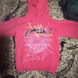 Pink Sp5der Hoodie Size M