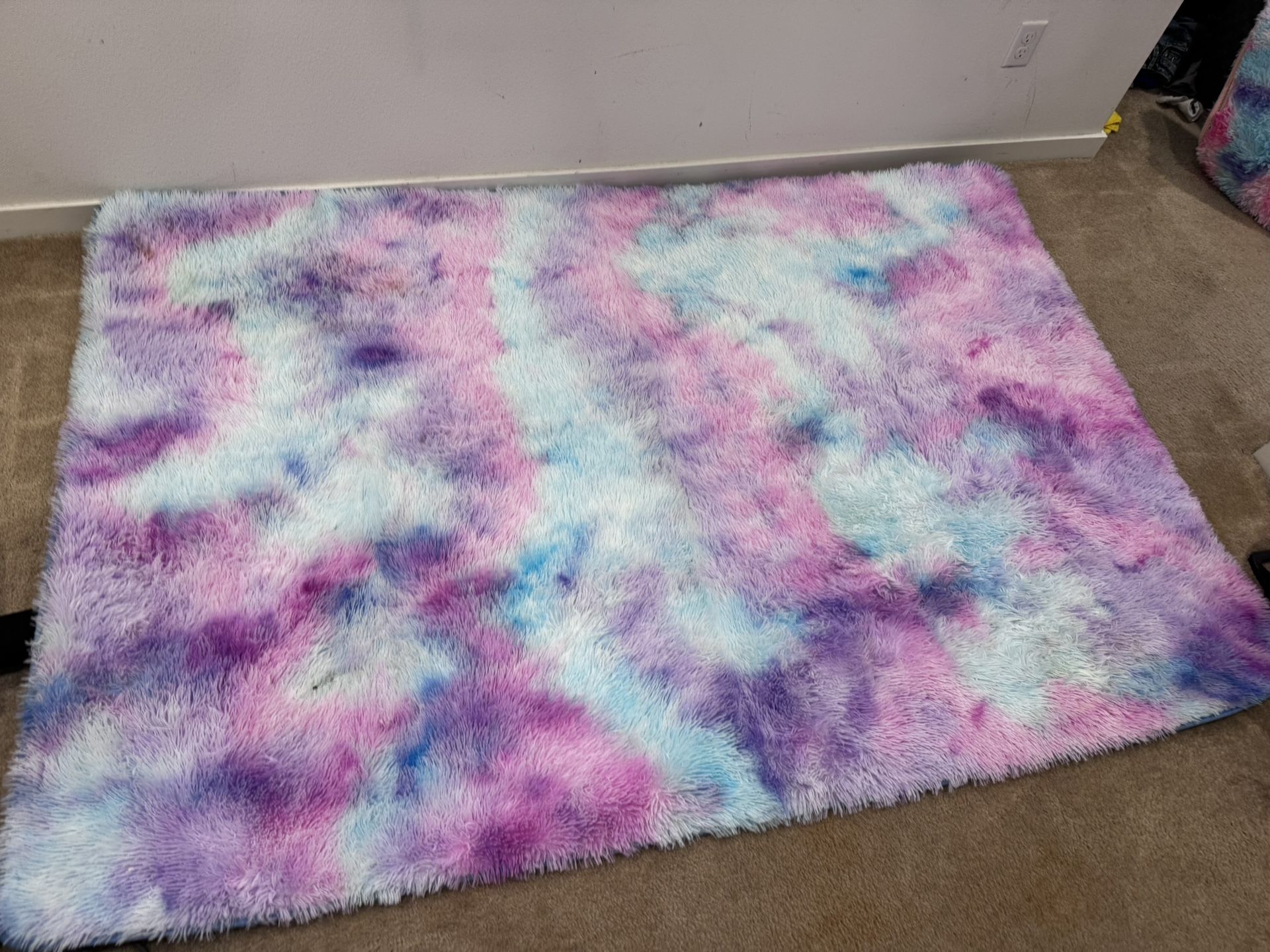 LOCHAS Luxury Shag Rug Modern Fluffy Area Rugs, Cute Soft Rug for Girls Room