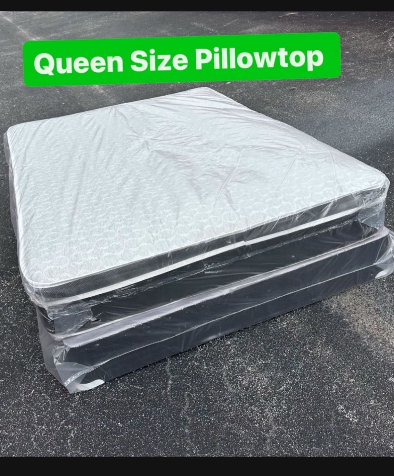 NEW Mattress Queen Size Pillowtop With Box Spring // Offer  🚚