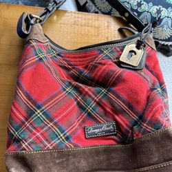 Dooney & Bourke Tartan Plaid Hobo Shoulder Bag