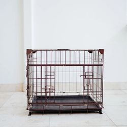 Lucky Dog DWELL Series Crate, Bronze Finish 24” Sliding Door Pet Crate For Small Dogs