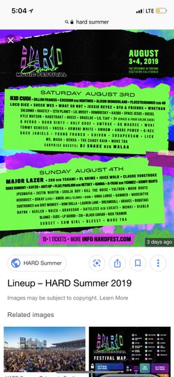 2 day pass hard summer