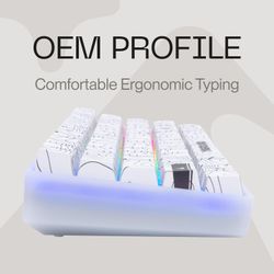 Higround Trailhead 65% Mechanical USB Wired Gaming Keyboard, TTC Linear Custom Switches, Programable RGB, Hot-Swappable, Deep Thock Creamy Sounding PC