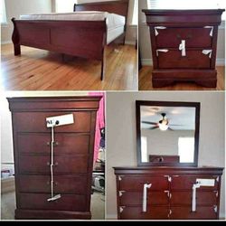 New Cherry Queen 5pc Bedroom Set