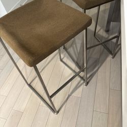 Modern Upholstered Counter Stools – Set of 2