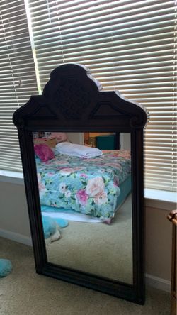Solid wood mirror